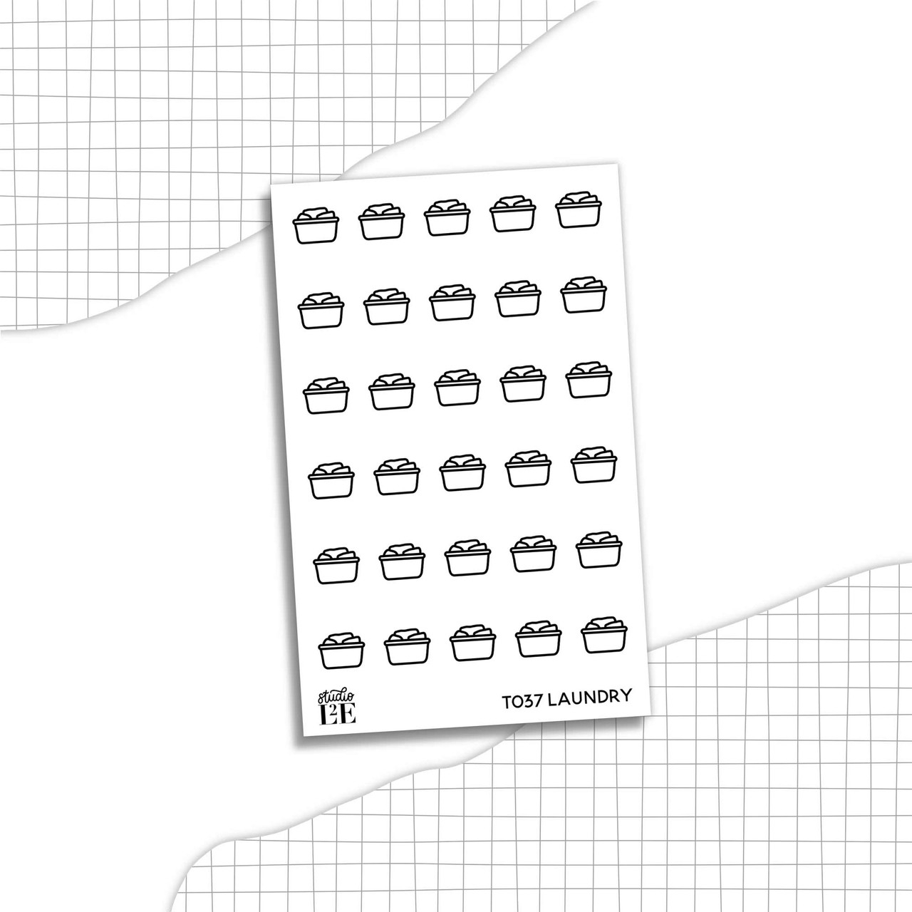 Mini Laundry Icon Planner Stickers