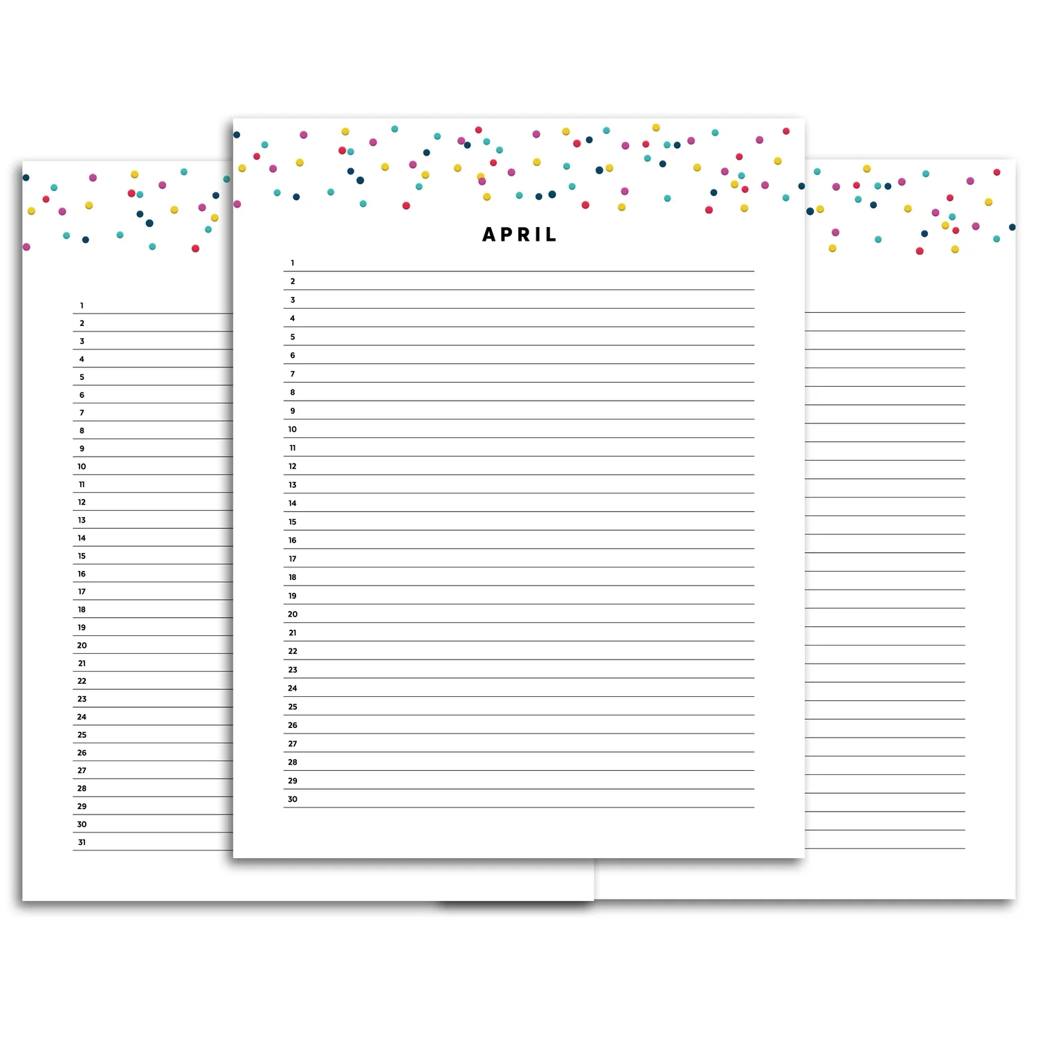Monthly List Planner