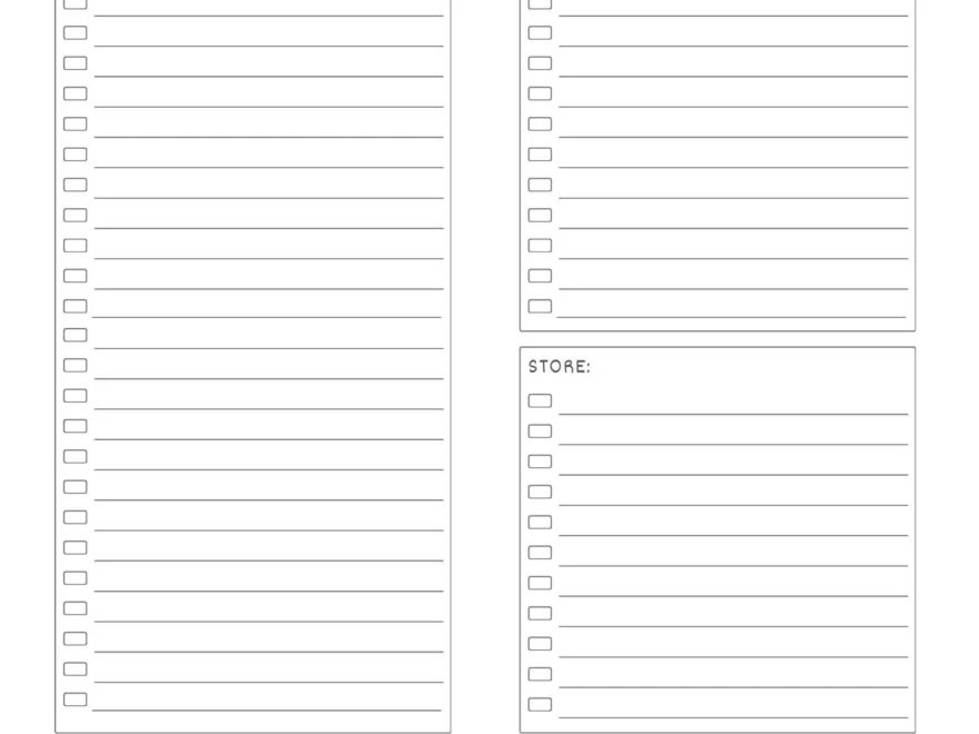 Multi store Grocery Shopping List Etsy