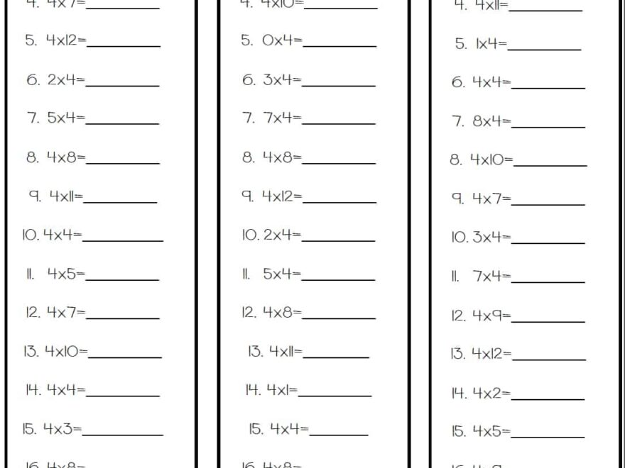 Multiplication Facts For Upper Elementary Students Ashleigh s Education Journey