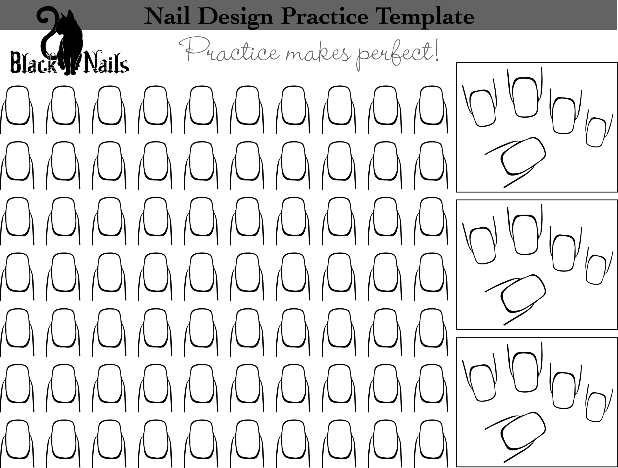Free Printable Nail Art Practice Sheets
