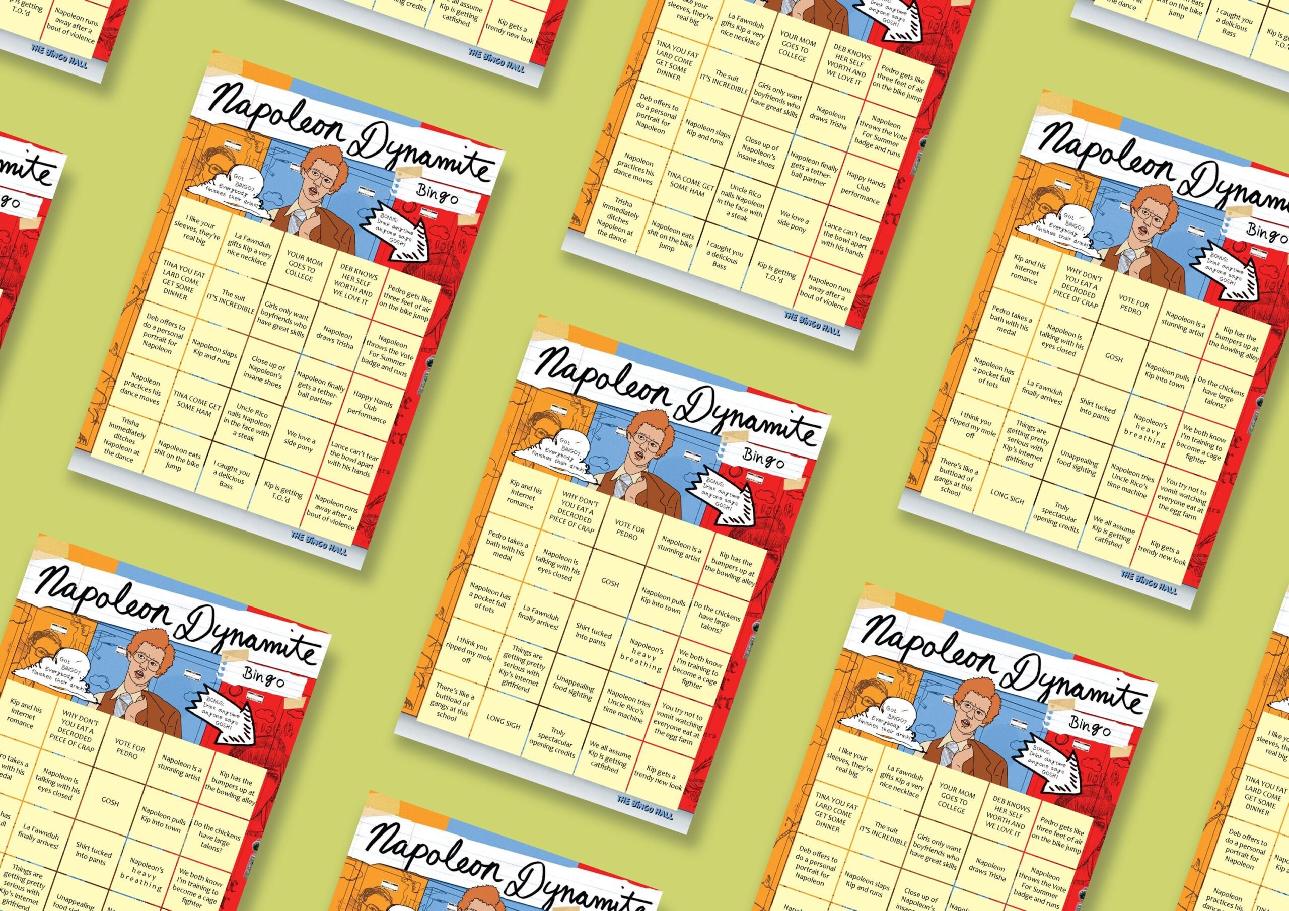 Napoleon Dynamite Movie Bingo Party Game Etsy