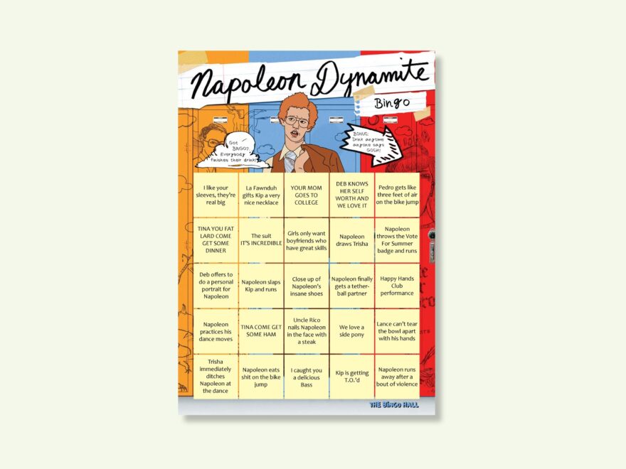 Napoleon Dynamite Movie Bingo Party Game Etsy
