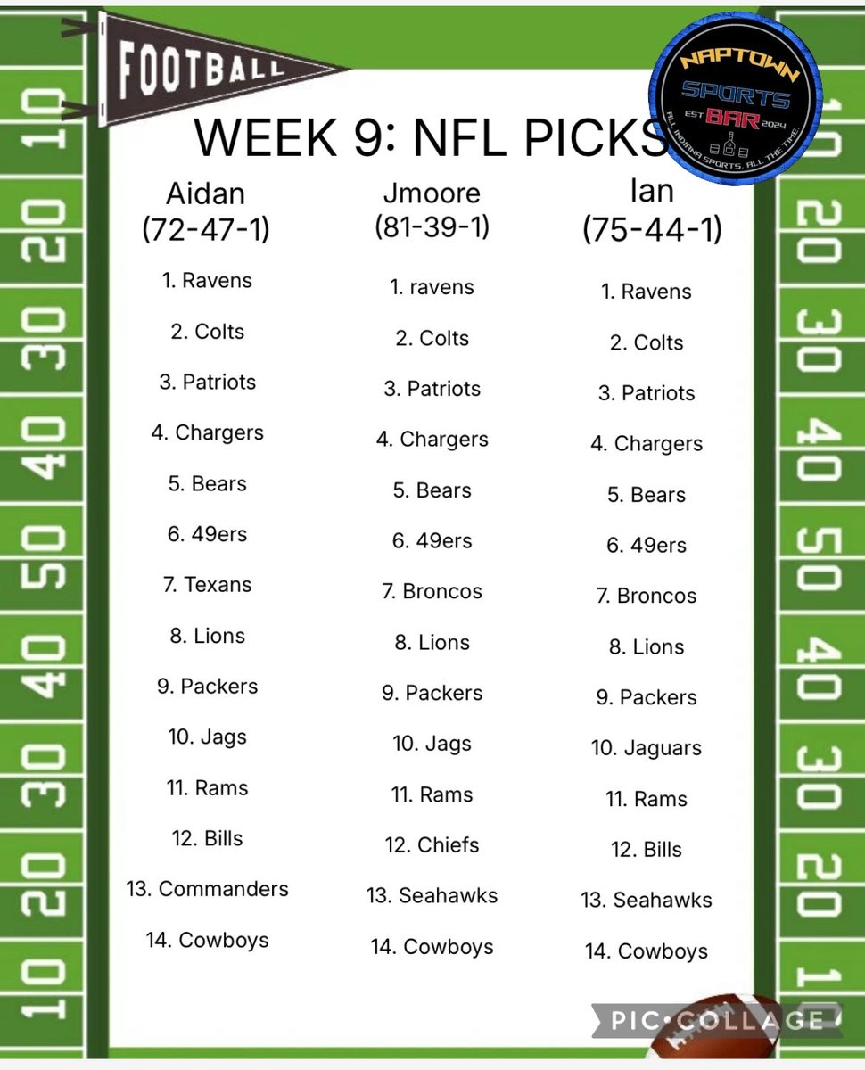 Week 13 Printable Nfl Parlay Sheets