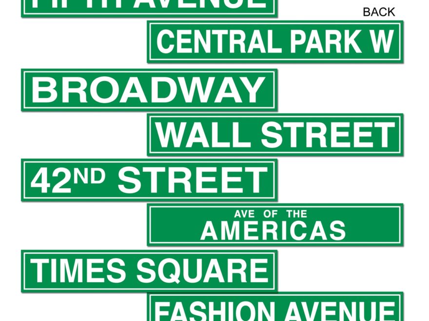 New York City Street Sign Cutouts Cappel s