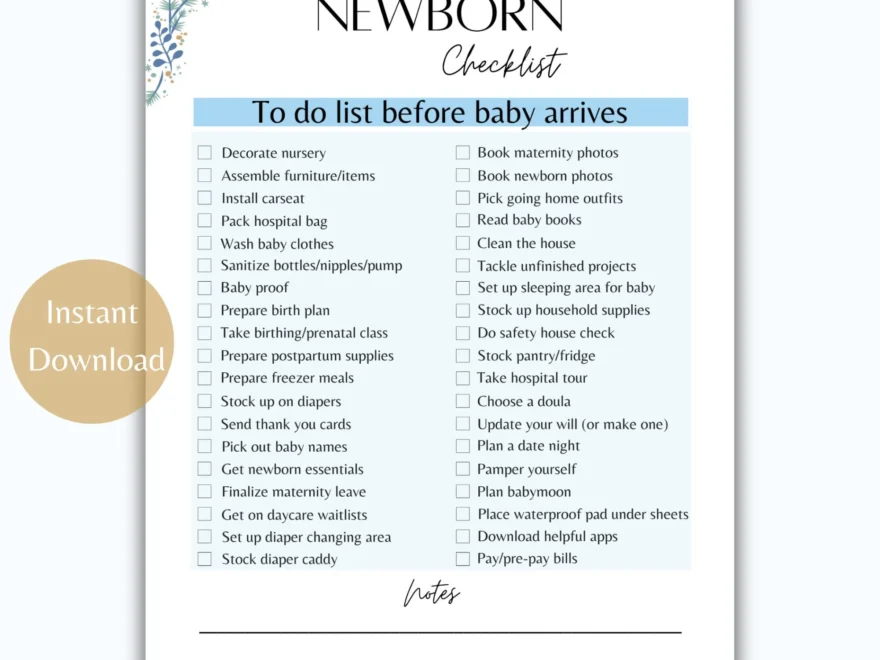 Newborn To Do List Newborn Checklist Baby To Do List Printable Pregnancy Checklist Before Baby Arrives Checklist New Mom Planner Etsy