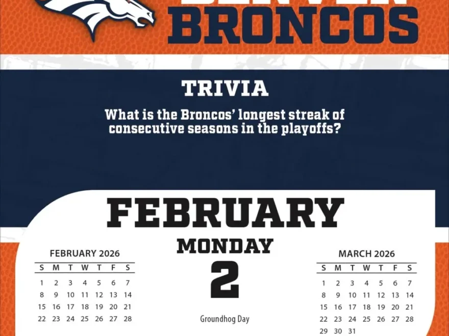 NFL Denver Broncos 2026 Desk Calendar Calendars