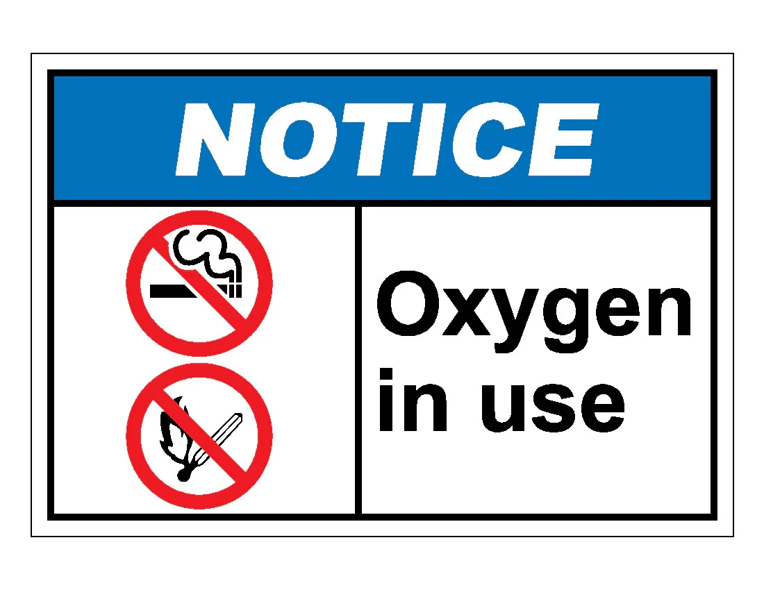 Printable Caution Oxygen In Use Signs