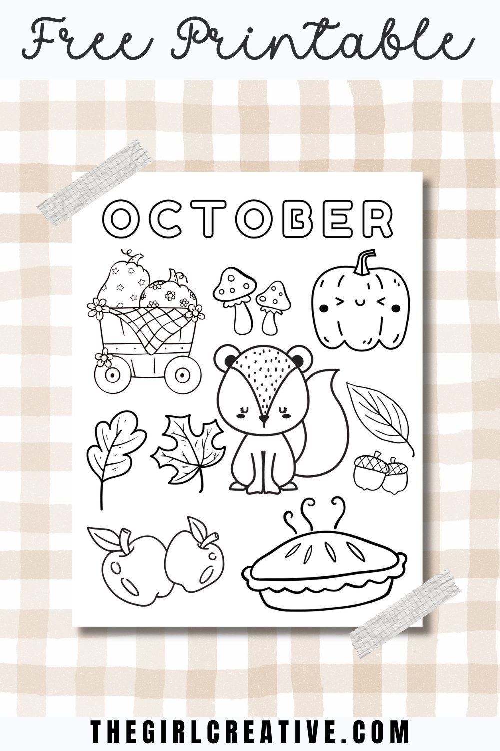 Free Printable October Color Sheets Free Printable October Color Sheets
