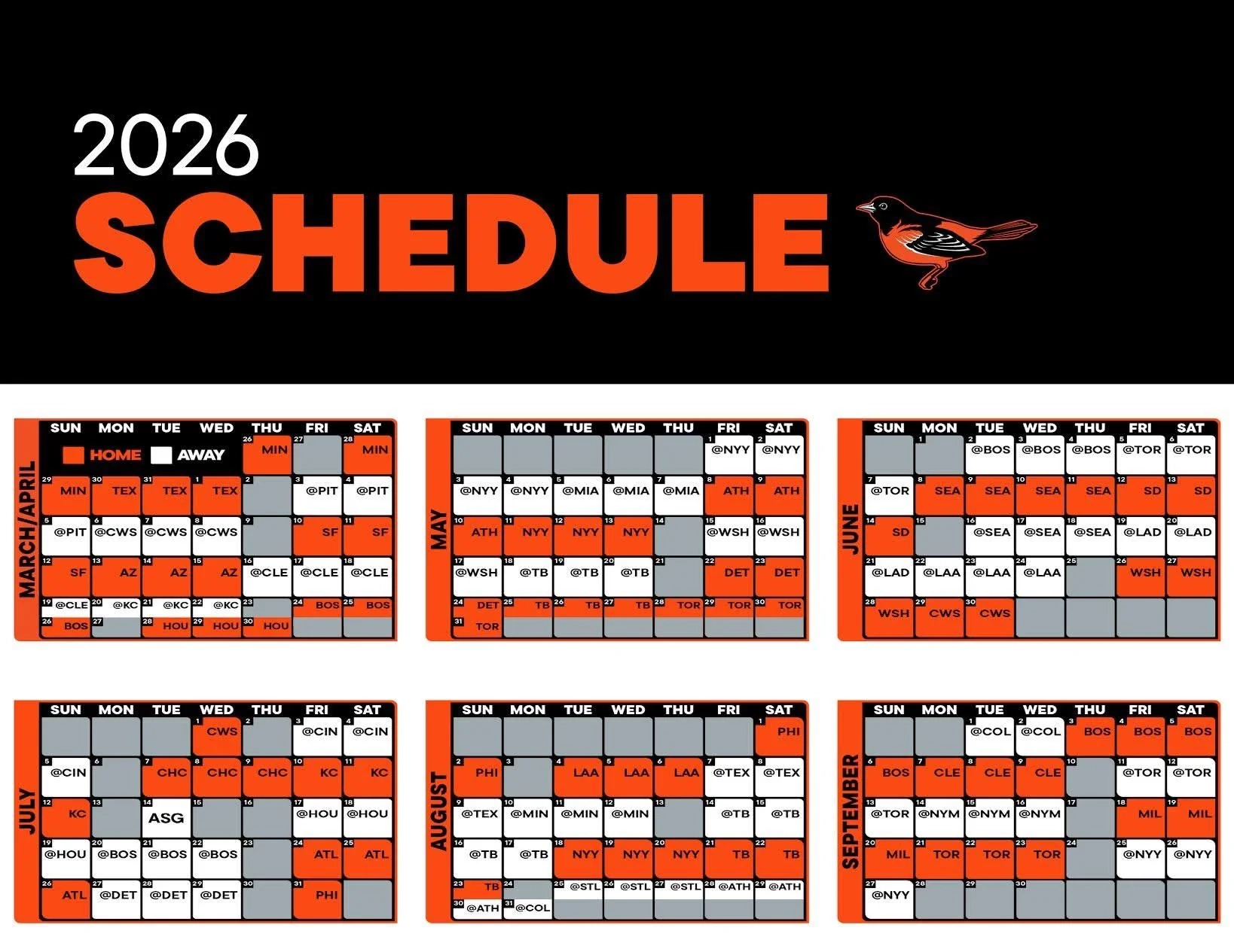Orioles 2026 Schedule Is Out What Series Are You Most Excited For R orioles