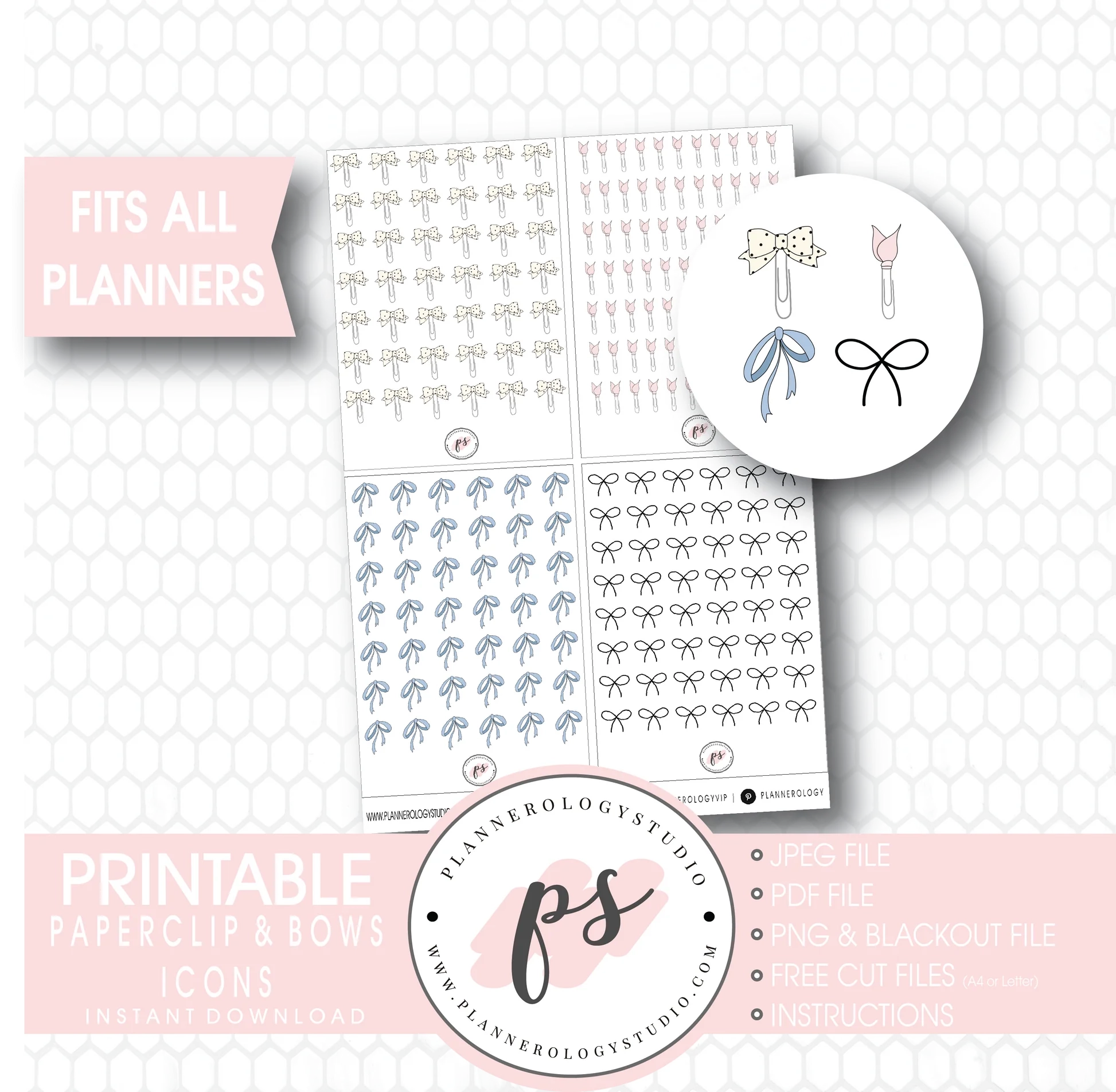 Printable Planner Paper Clips