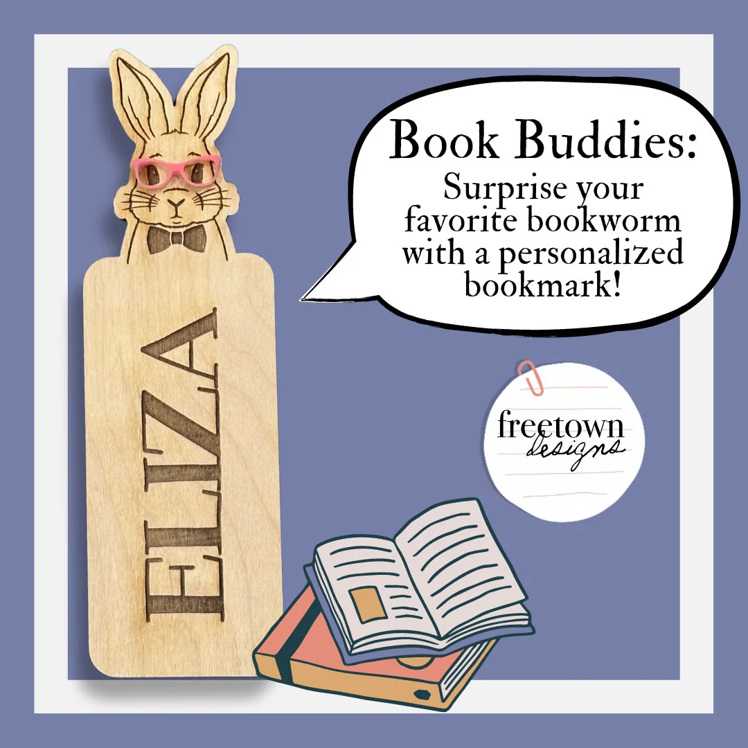 Personalized Name Bunny Bookmark Kids Easter Gift Etsy