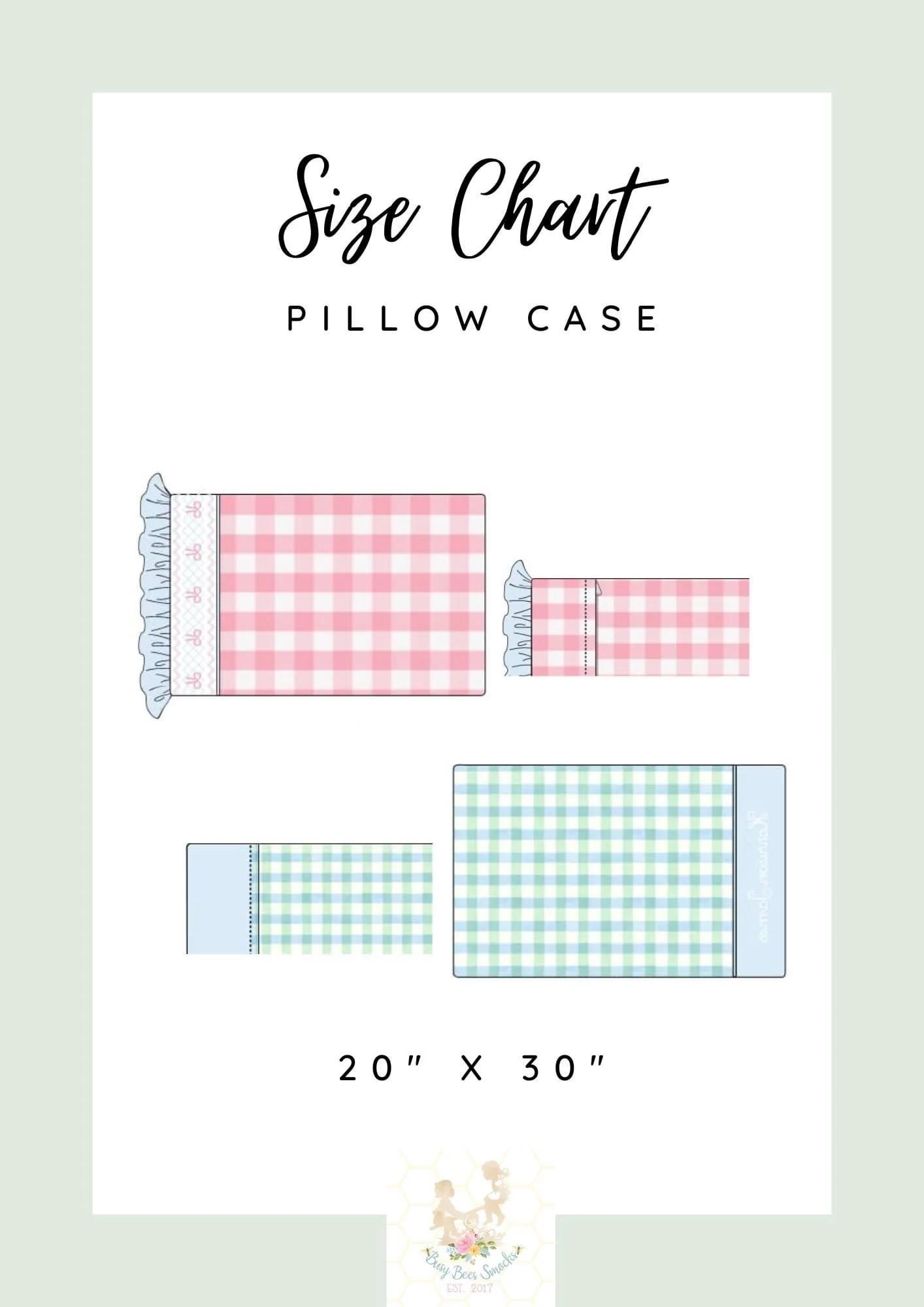 Pillow Case Size Chart Busy Bee Smocks Pillow Case Size Chart Busy Bee Smocks