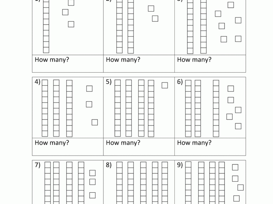 Place Value Ones And Tens Worksheets