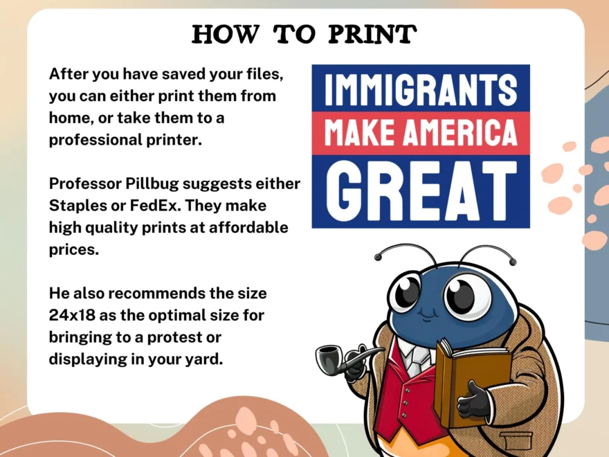 Print Your Own Protest March Sign Digital Download PNG PDF Immigrant Rights Pro Immigration Great For Leftists Democrats Socialists Etsy