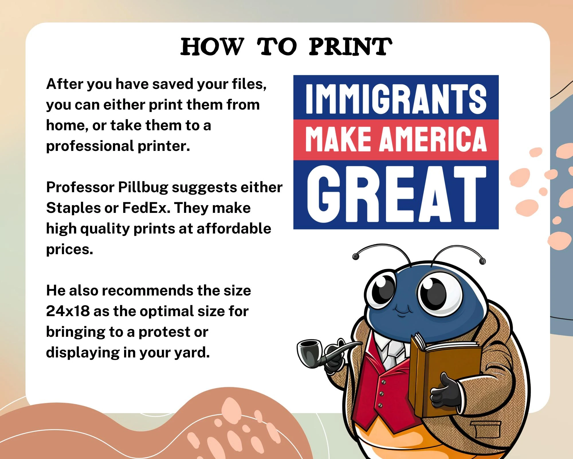 Print Your Own Protest March Sign Digital Download PNG PDF Immigrant Rights Pro Immigration Great For Leftists Democrats Socialists Etsy