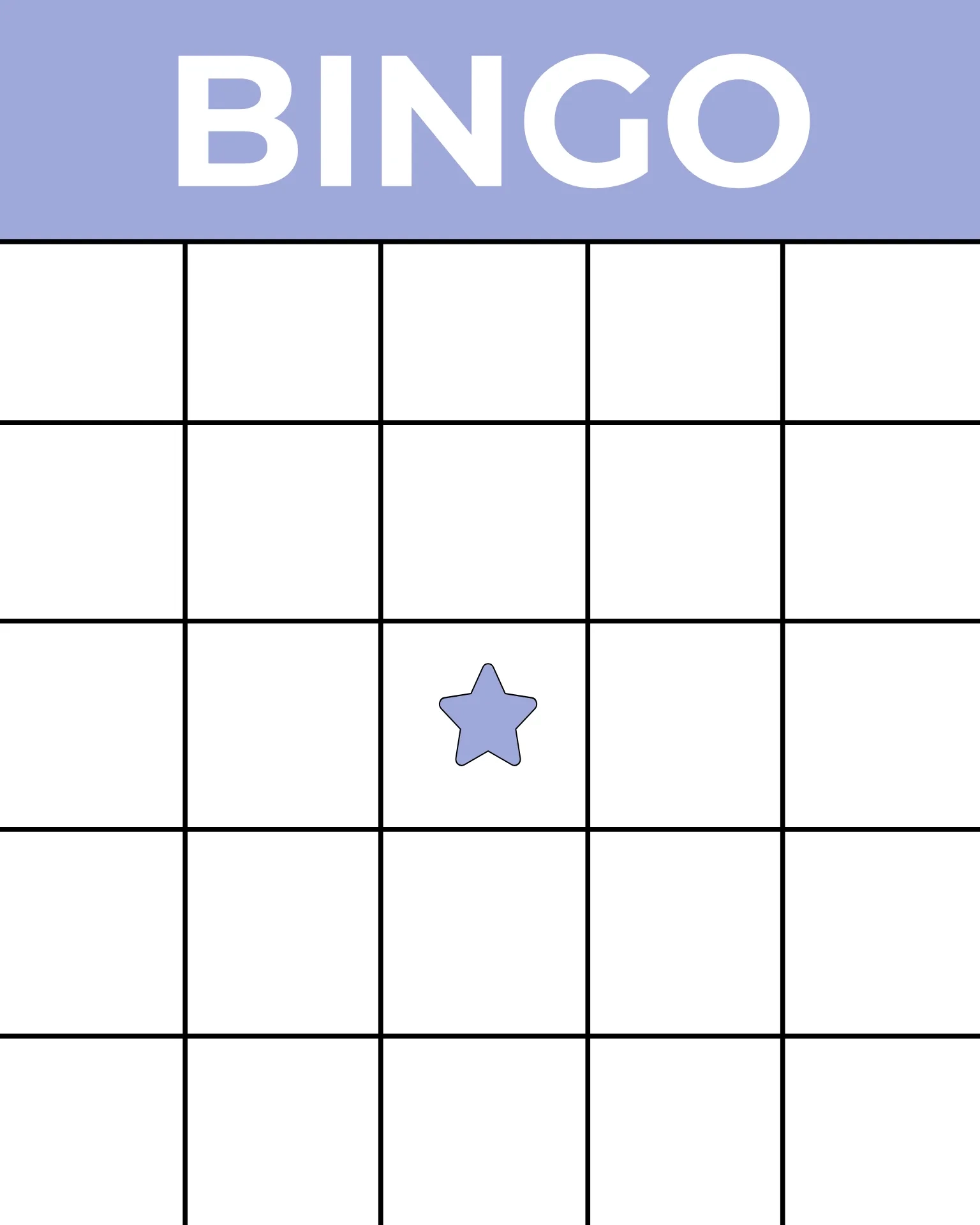 Printable Blank Bingo Sheets