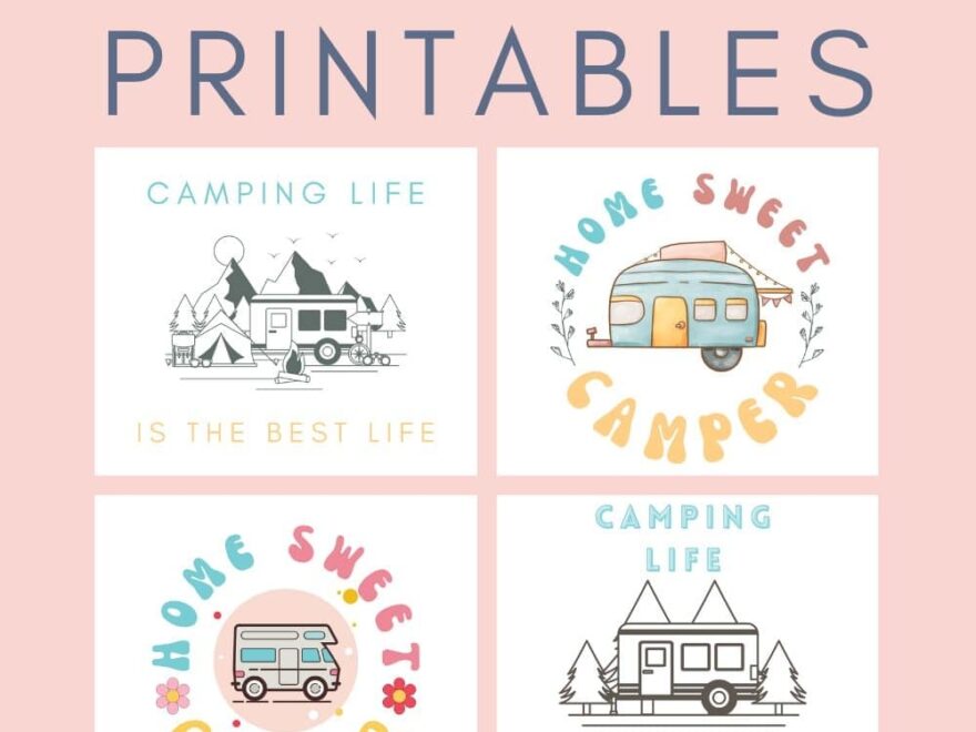 Printable Camping Signs The Girl Creative