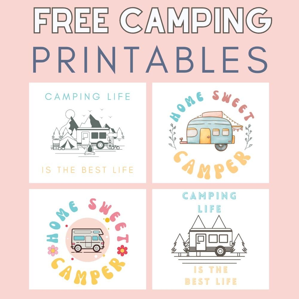 Printable Camping Signs The Girl Creative Printable Camping Signs The Girl Creative