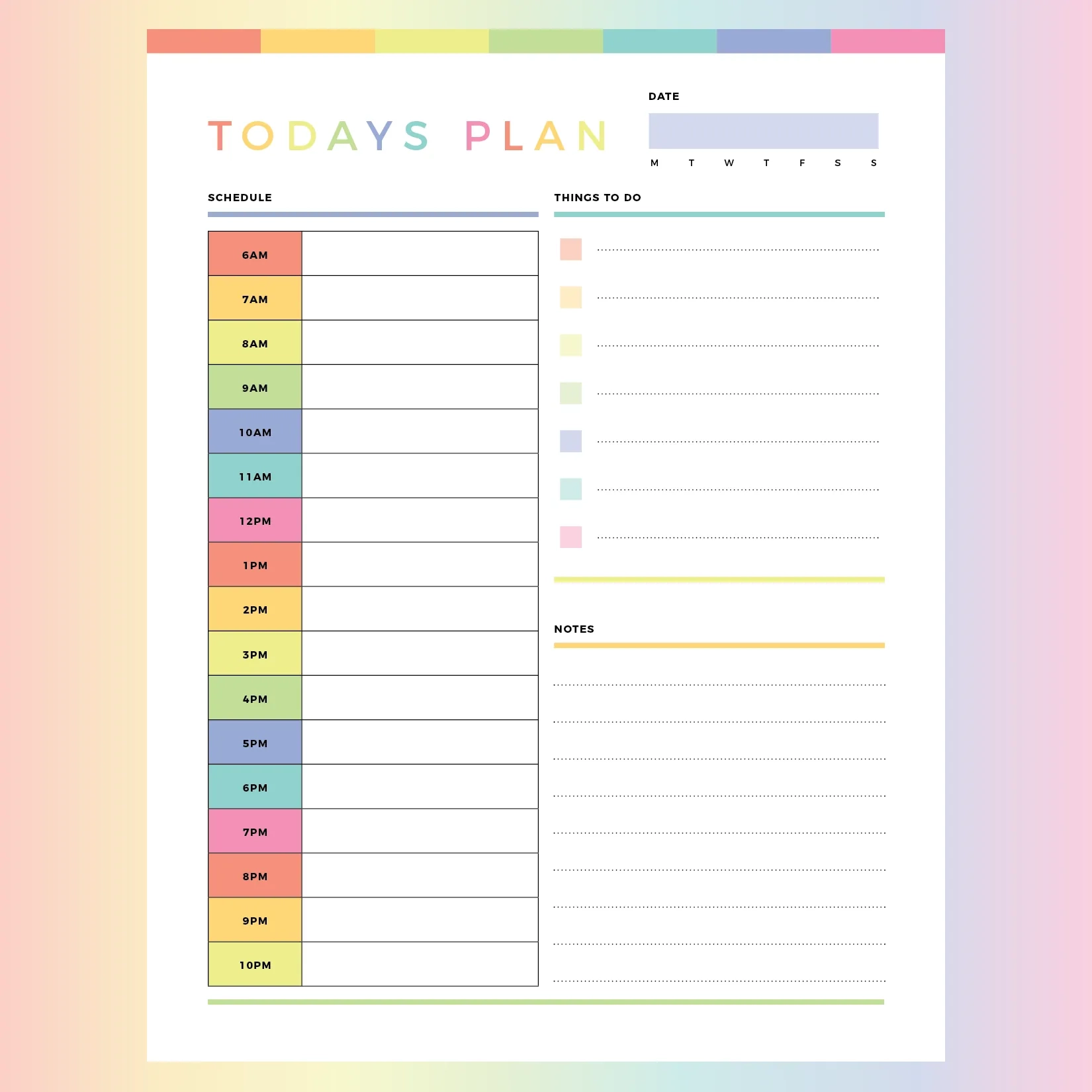 Printable Daily Planner For Kids Instant Download PDF A4 And US Letter Plan Print Land Printable Daily Planner For Kids Instant Download PDF A4 And US Letter Plan Print Land