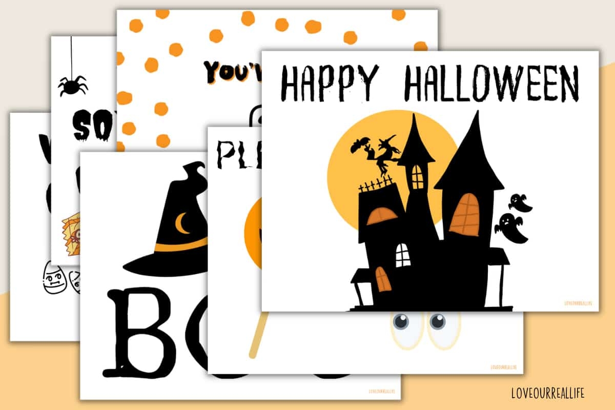 Printable Happy Halloween Sign 19 FREE Printables Love Our Real Life