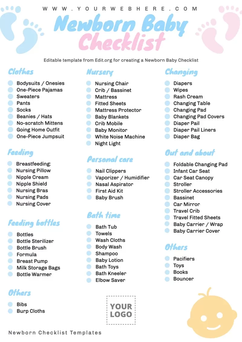 Printable Baby Shopping List