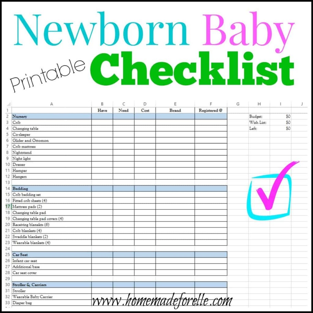 Printable Nursery To Do List