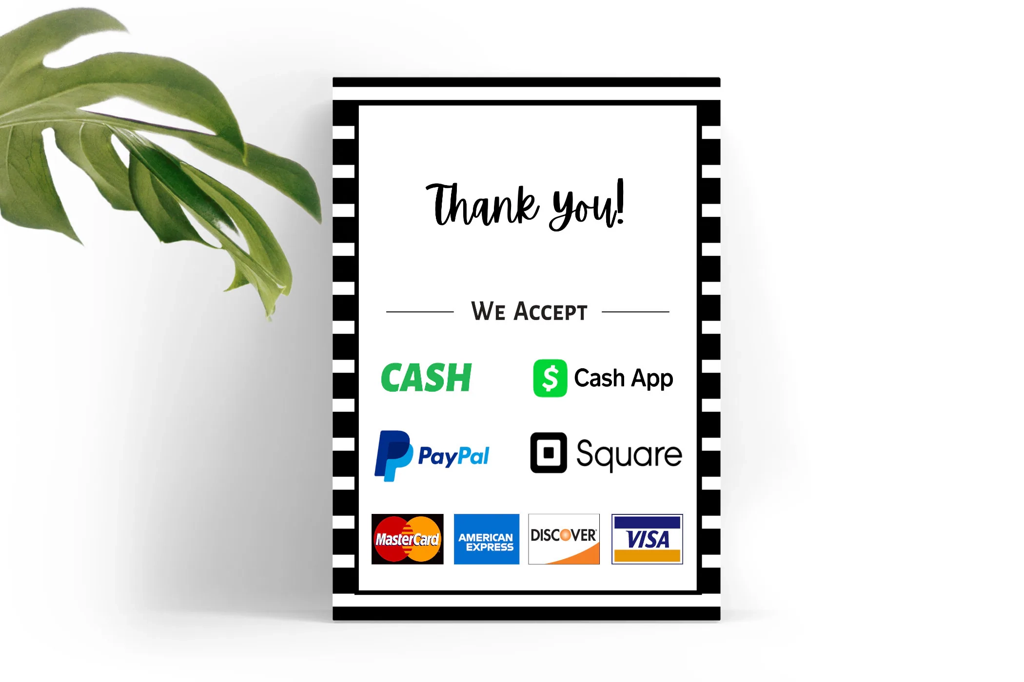 Square Payment Free Printable Sign
