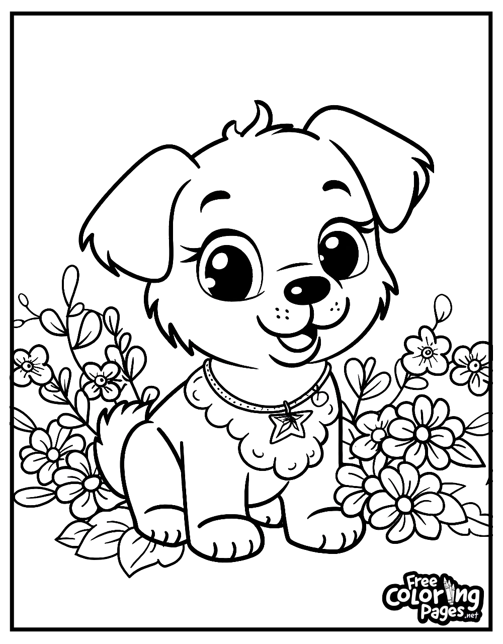 Puppy Coloring Pages Free Coloring Pages