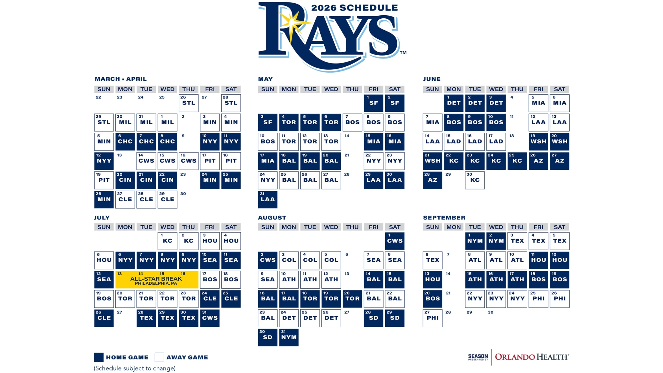 Rays Printable Schedule Tampa Bay Rays Rays Printable Schedule Tampa Bay Rays