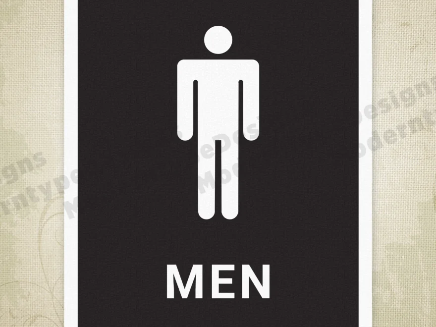 Restroom For Women Men Printable Signs