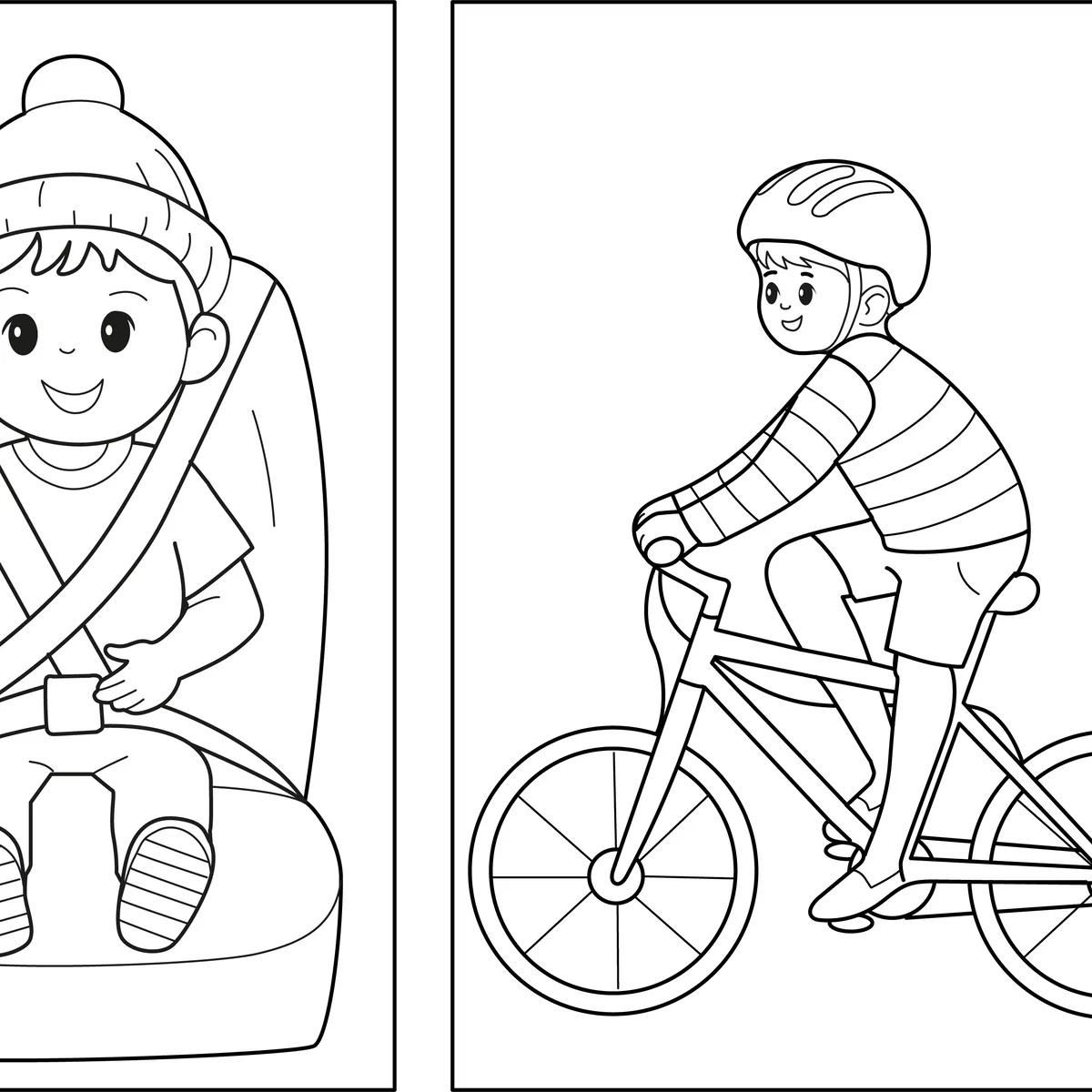 Road Safety Coloring Page Fun Educational Activity For Kids