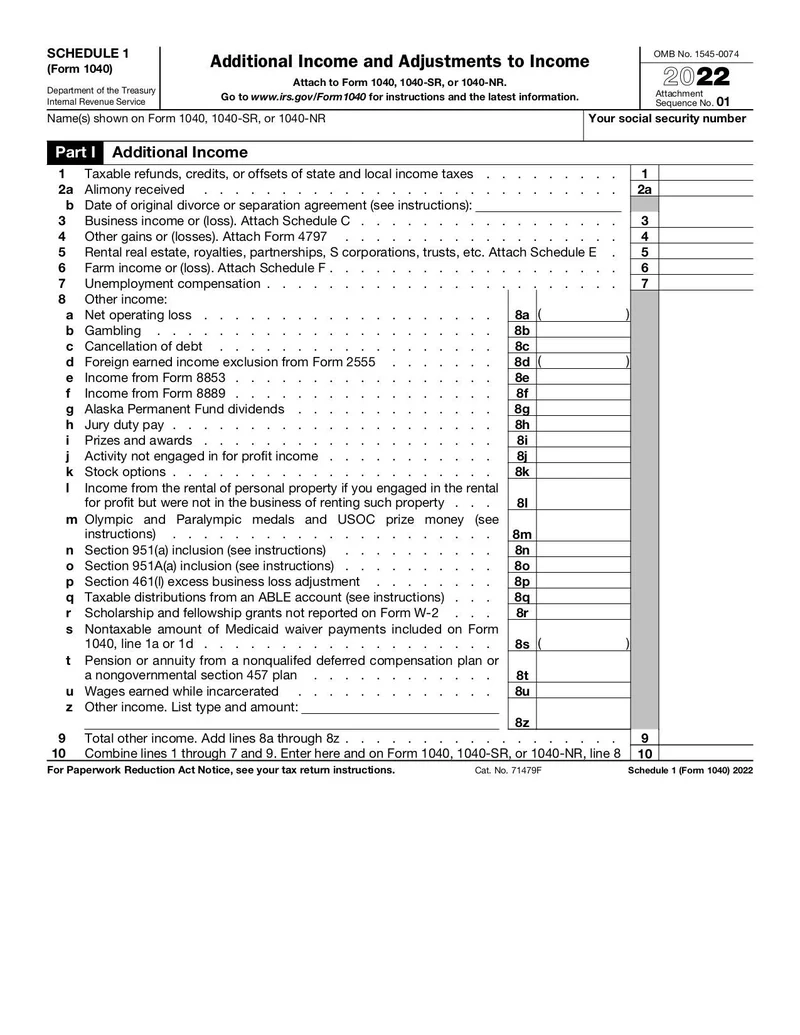 Schedule 1 Form 1040 Fill And Sign Online With Lumin