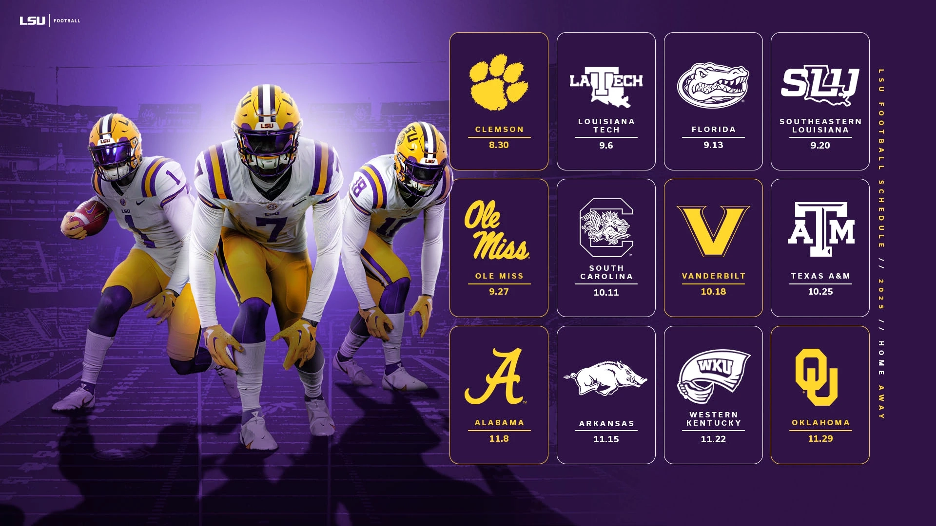 SEC Announces 2025 Football Schedules LSU SEC Announces 2025 Football Schedules LSU