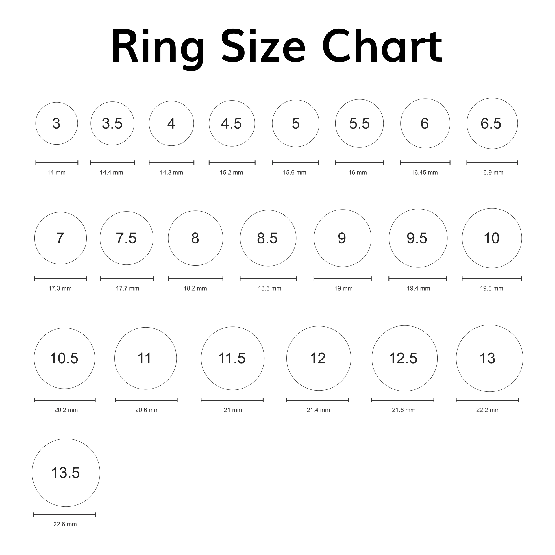 Sizing Guide Moissy Fine Jewelry