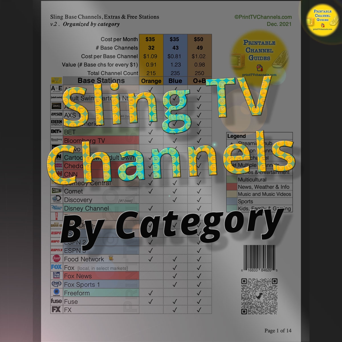 Sling Channel List Printable Sling Channel List Printable
