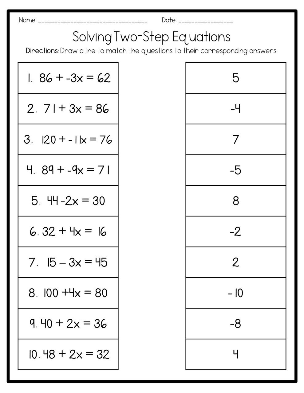 Solve Two Step Equations Print amp Digital Worksheets Library Solve Two Step Equations Print amp Digital Worksheets Library