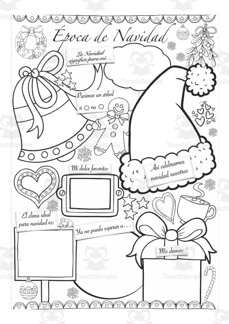 Free Printable Spanish Christmas Coloring Sheets