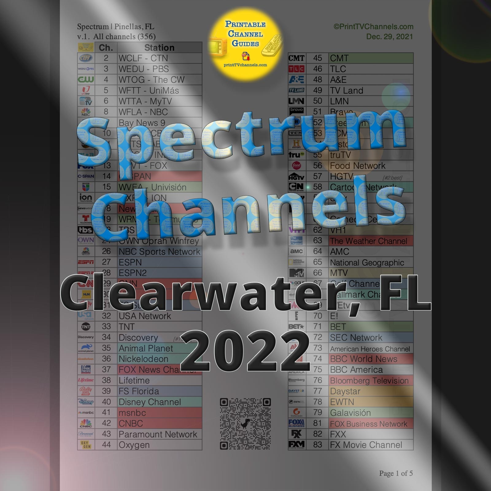 Printable Spectrum Tier Channels