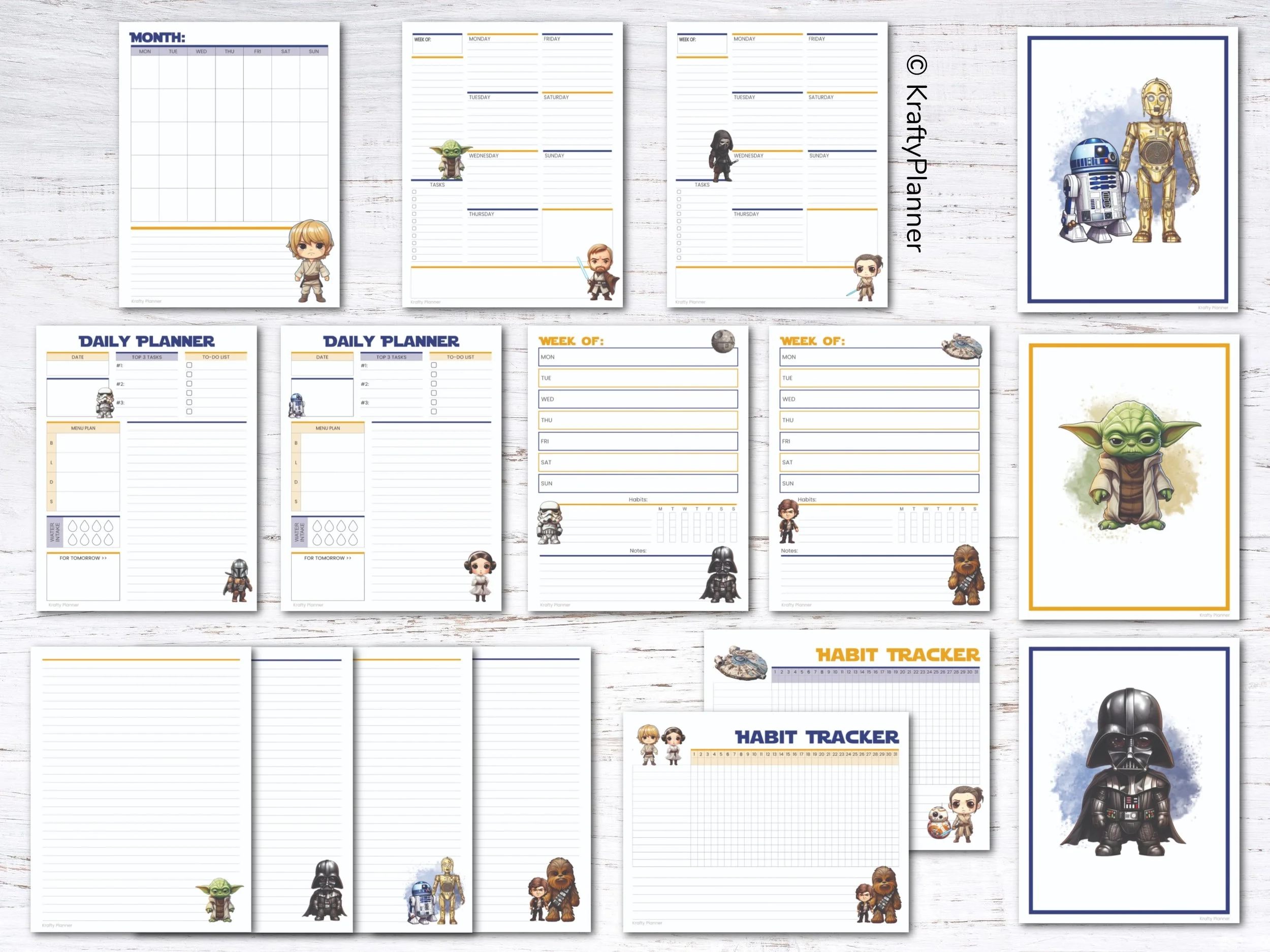 Star Wars Free Printable Planning Pages Krafty Planner