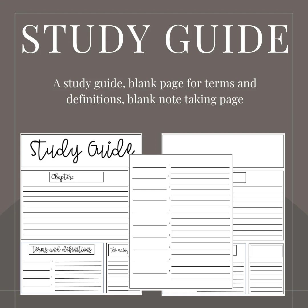 Printable Study Guide Maker