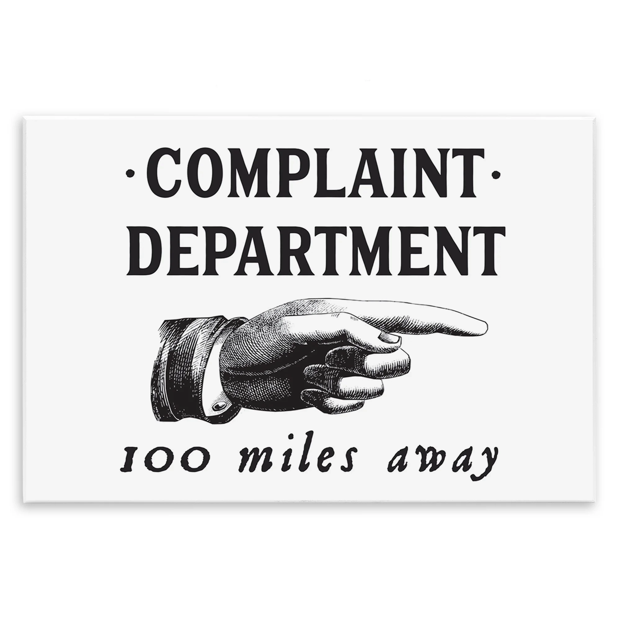 Printable Complaint Department Sign