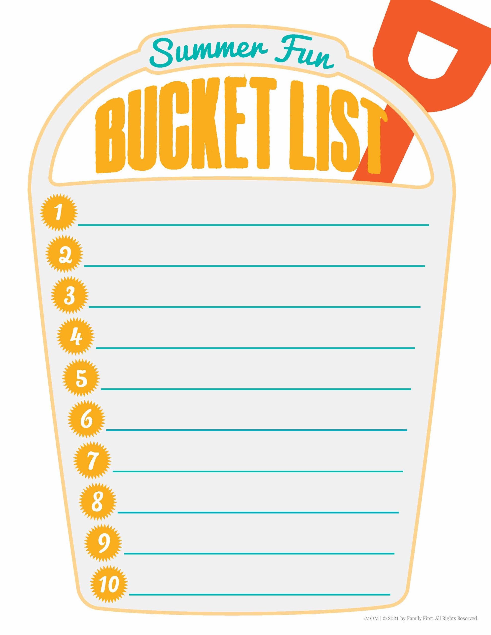 Printable Summer To Do List