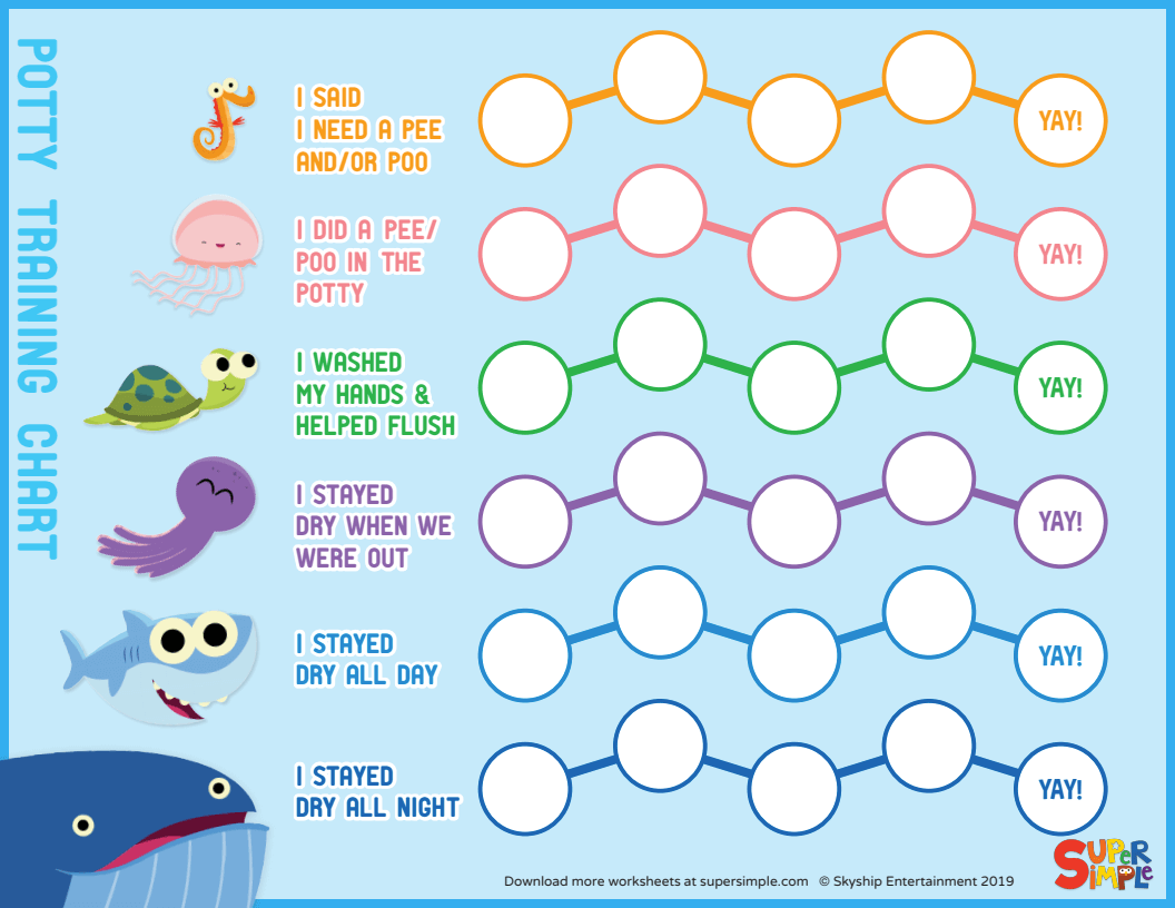 Potty Sticker Chart Free Printable