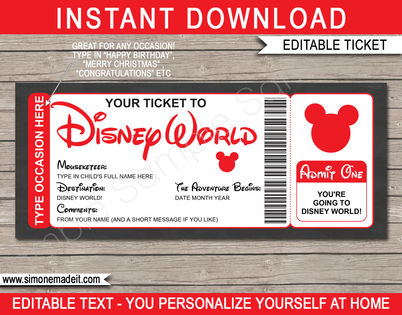 Surprise Disney Trip Sign Printable