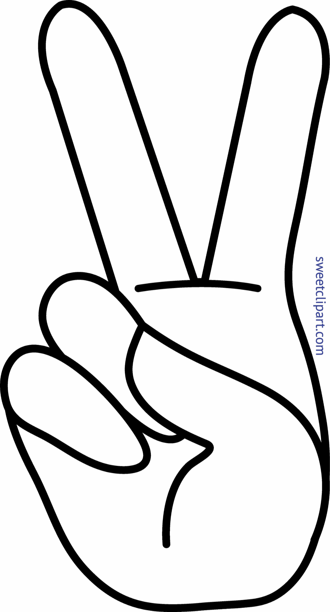 Peace Sign Hand Free Printable