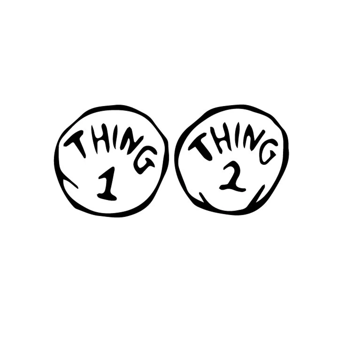 Thing 1 Thing 2 SVG Cut File Etsy
