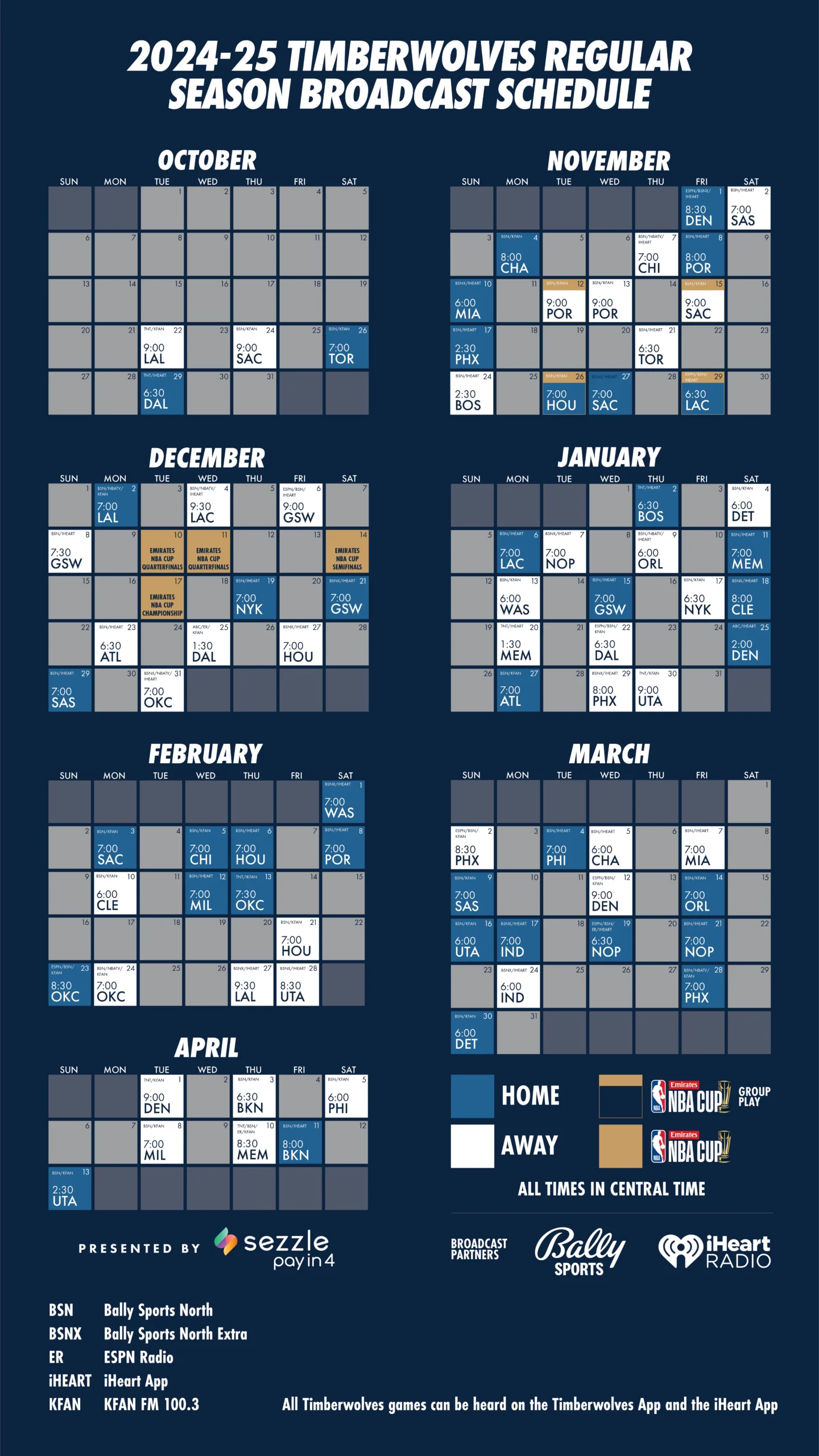 Timberwolves Bally Sports North And IHeartMedia Minneapolis Announce 2024 25 Broadcast Schedule Minnesota Timberwolves