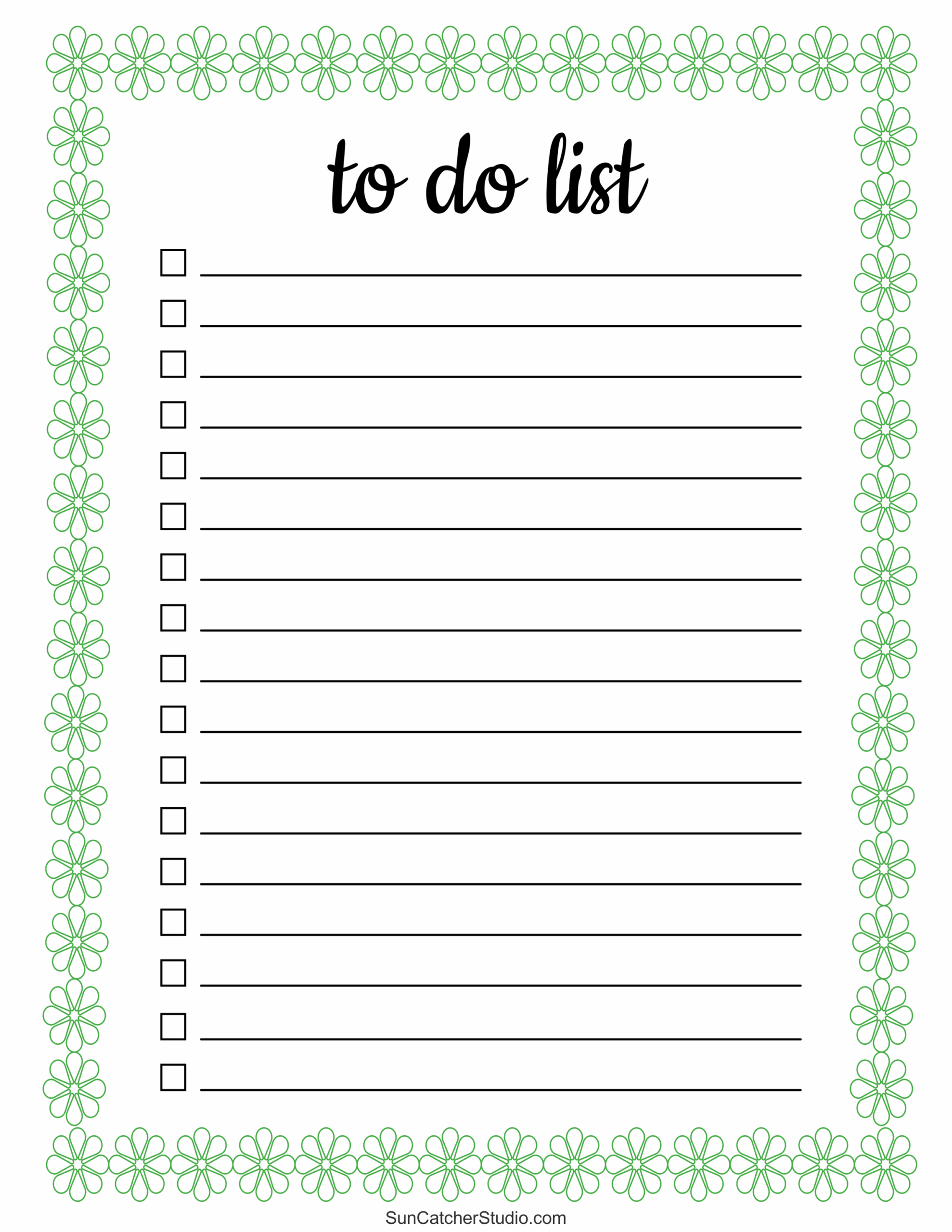 To Do List Free Printable PDF Templates Things To Do Free Printables Monograms Design Tools Patterns DIY Projects