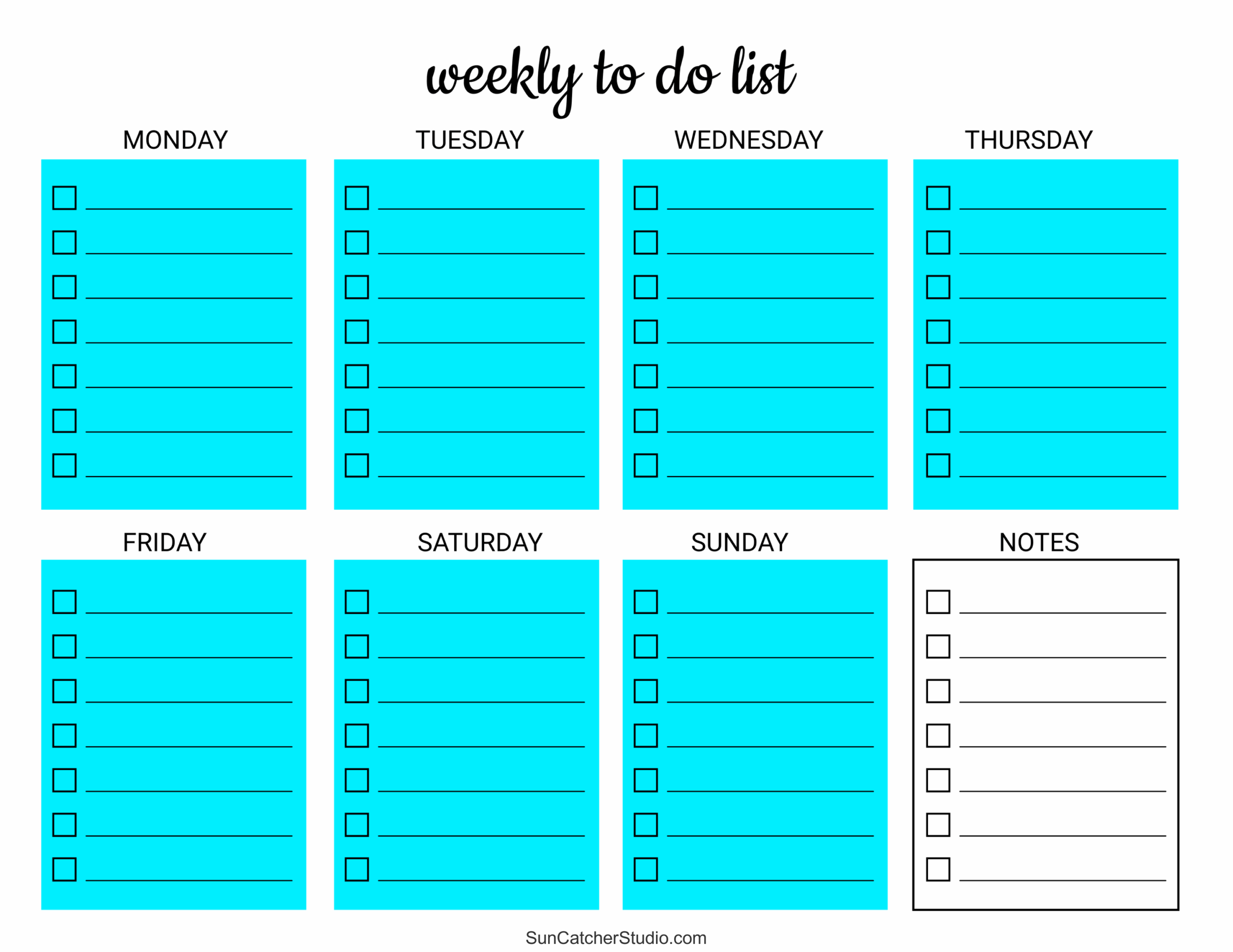 To Do List Free Printable PDF Templates Things To Do Free Printables Monograms Design Tools Patterns DIY Projects